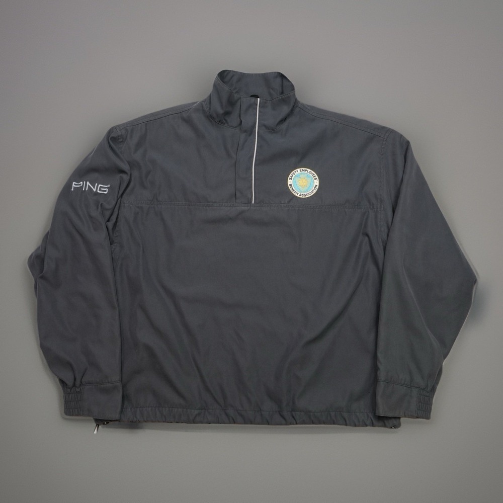 Ping Collection Golf Jacket Mens Size Small 23x25 Long Sleeve Black‎ Quarter Zip